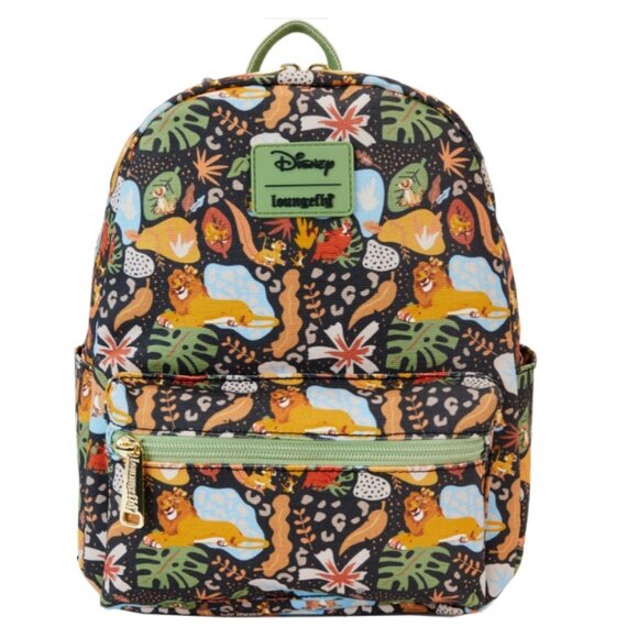 Loungefly Disney Lion King 30th Anniversary All-Over Print Canvas Mini Backpack - Picture 1 of 9